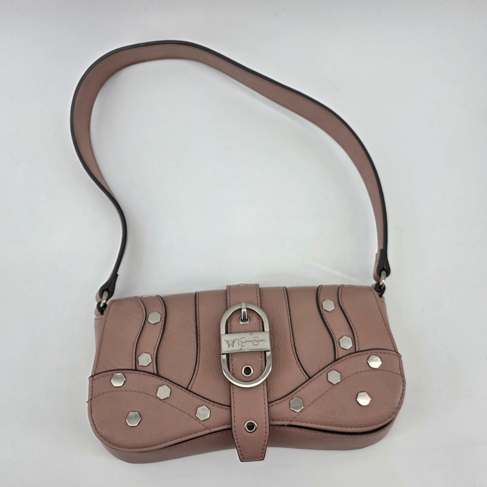 Jessica Simpson faux flap Courtney Thislte Studded Shoulder Bag Y2K Western Moto